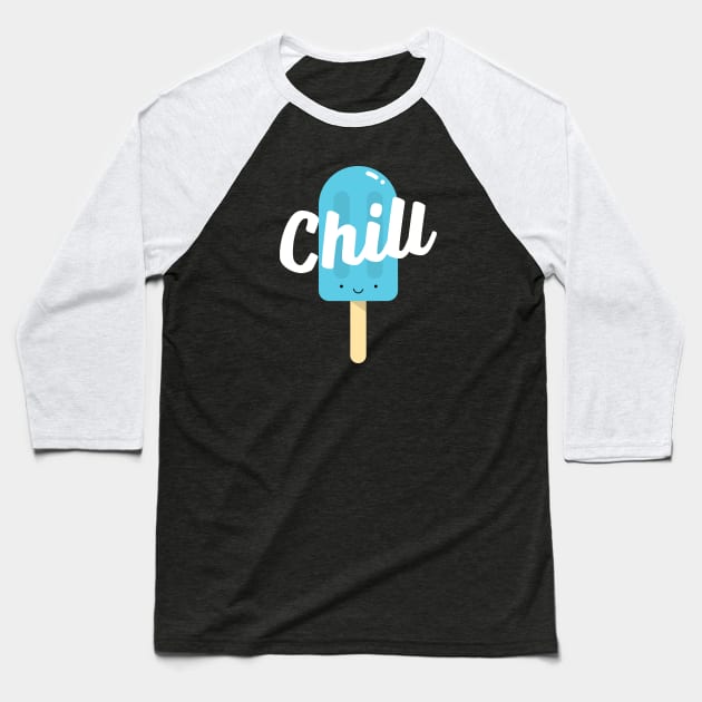 Chill Ice Pop Baseball T-Shirt by designminds1